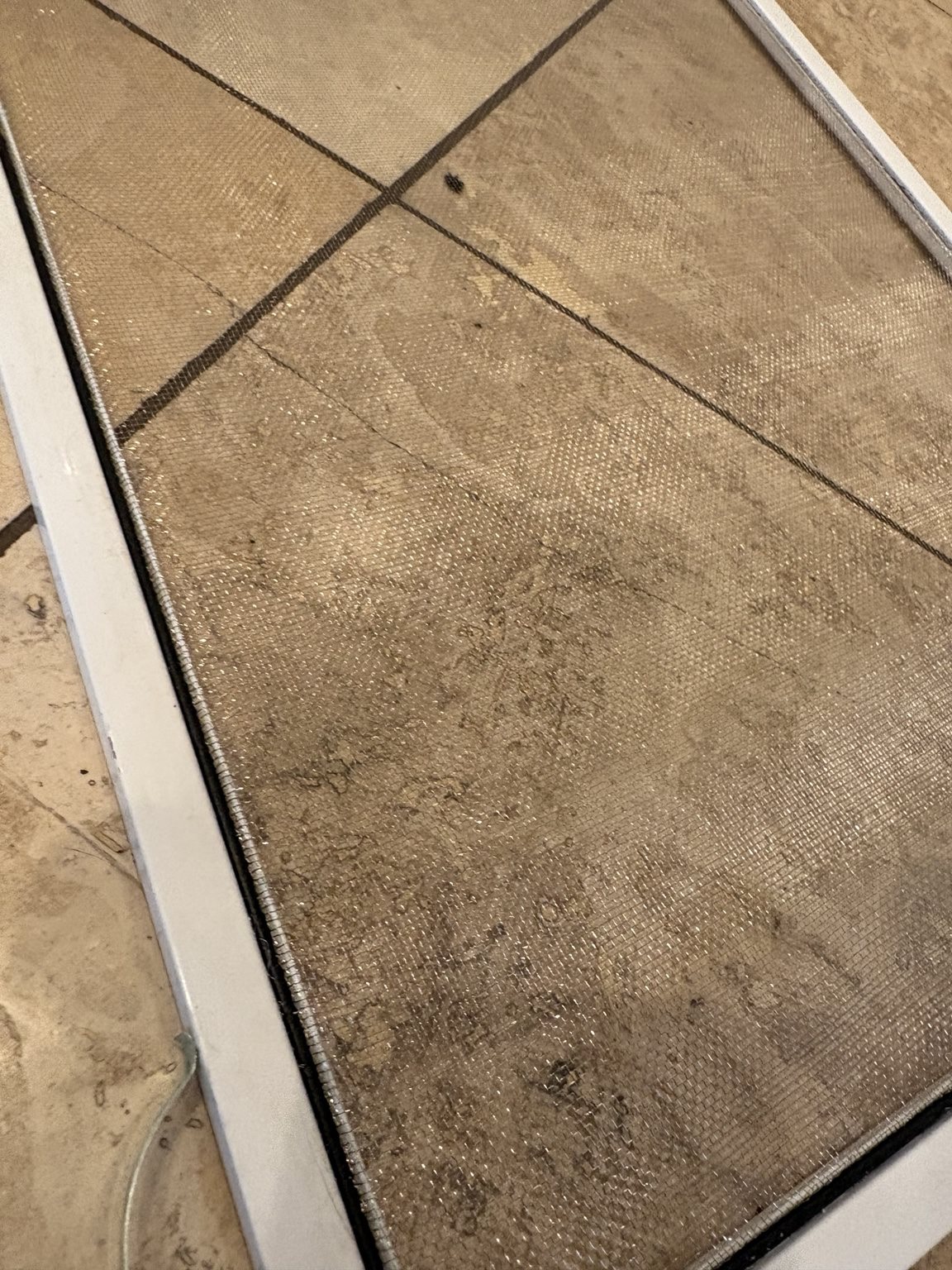 Heavily-worn screen — another before-shot from a service call