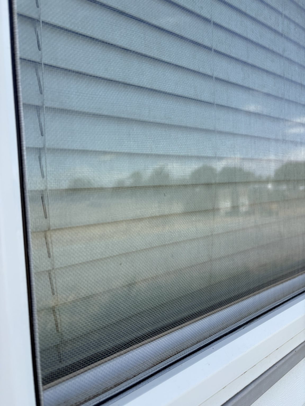 Looking out through a freshly installed ClearView screen